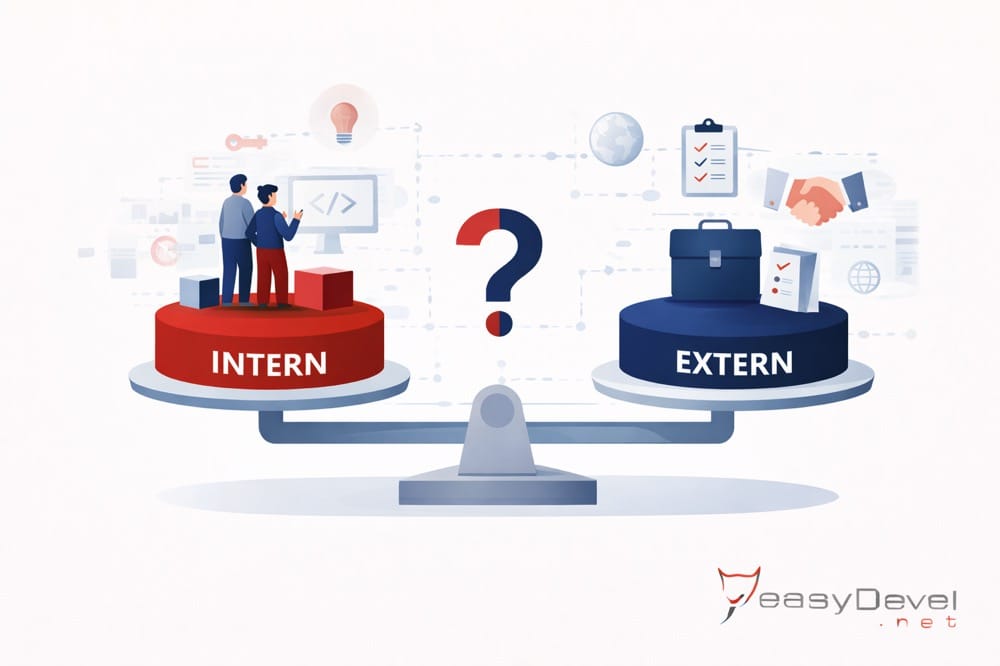 Softwareprojekt intern oder extern umsetzen? Eine Entscheidungsgrundlage