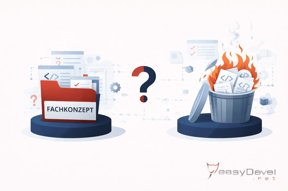 Softwareprojekt ohne Fachkonzept? Ein unterschätztes Risiko